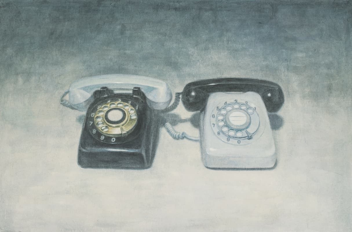 정재호, 대화, 2013, 한지에 아크릴릭, 135x 200cm