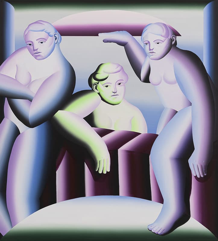 김진희 Face of Dawn 1 새벽의 얼굴 1 2023 Acrylic on canvas 110 x 100 cm,Courtesy of the artist and ThisWeekendRoom, Seoul