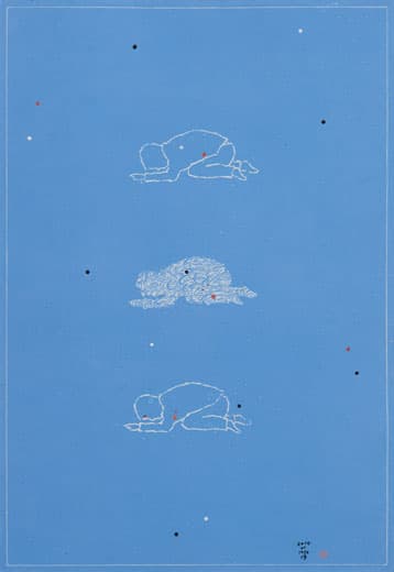 청명1739, 한지에 채색, 91.5x63cm, 2017