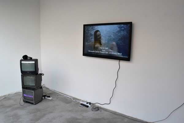 Installation View of Shower Tour, Andrea Éva Győri Solo Exhibition, Corner Art Space