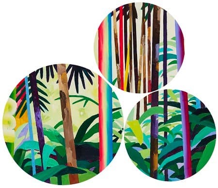 김소현, Forest, 좌측지름 40cm / 우측, 위 지름 30cm, Oil on Canvas, 2019