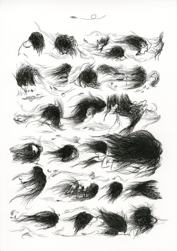 박광수, 바람노래, 42cmx29.7cm, 종이에 잉크, 2014