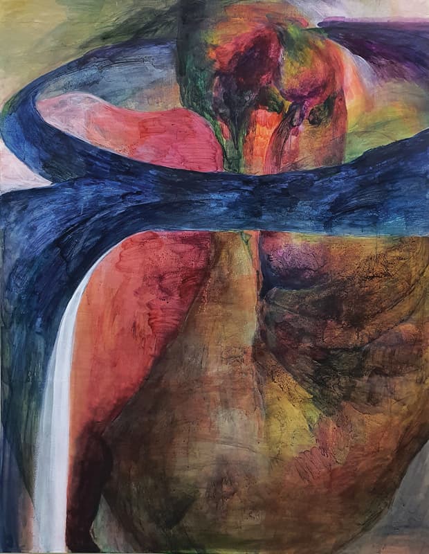 김선영, un-cast, color on Jangji, 145.5×112㎝, 2019