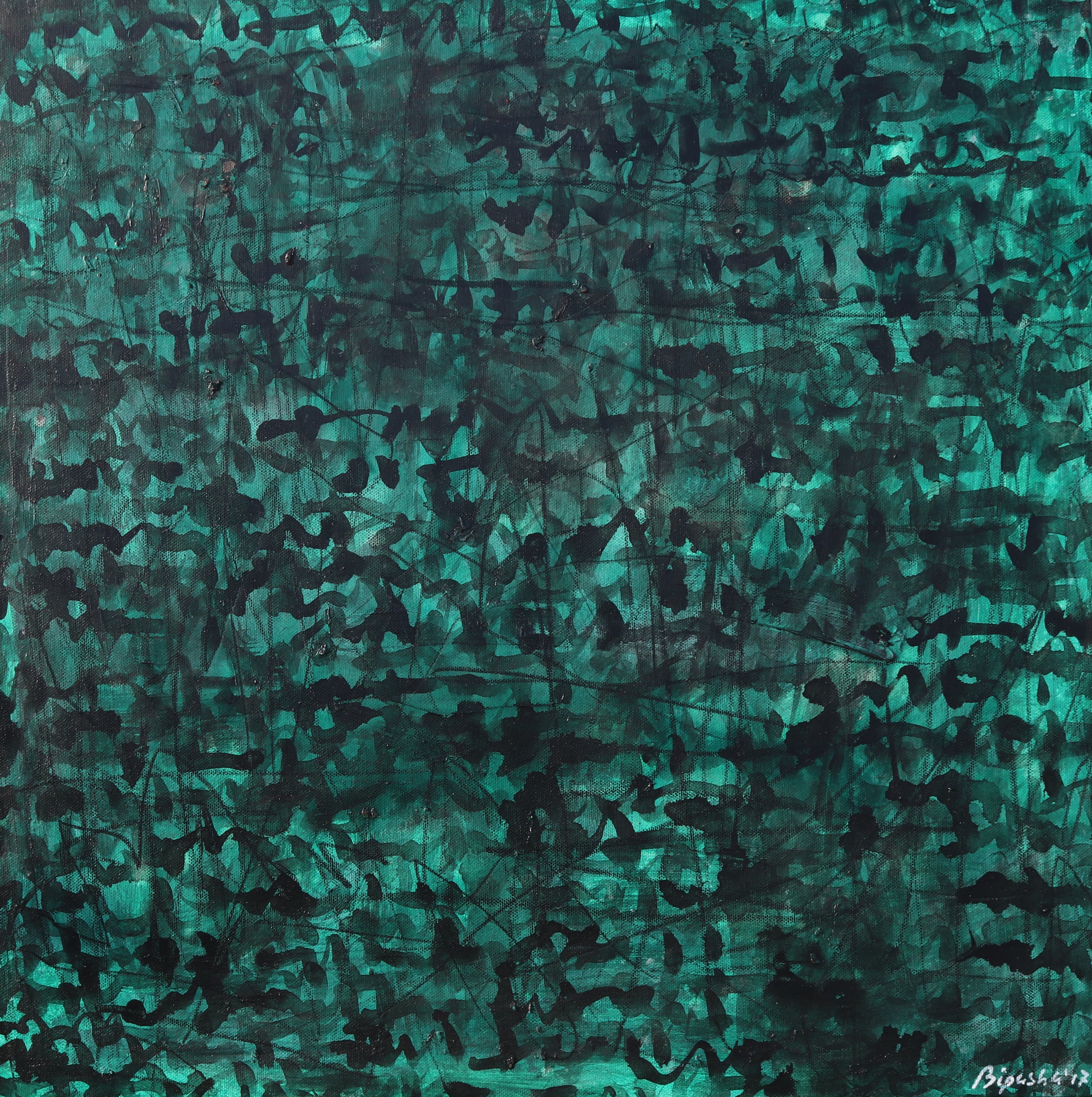 Bipasha Hayat, Subconscious monologue 3, 61 x 61 cm, acrylic and crayon on canvas, 2017