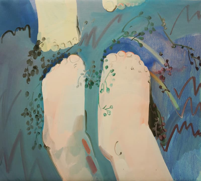 이진한, Feet, 2017, Oil on linen, 80 x 90 cm