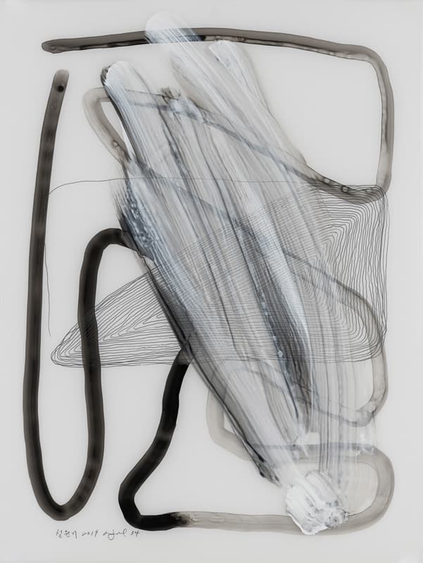 설원기, 2019-34, mixed media on polyester film, 61X46cm 자료제공: 이유진갤러리