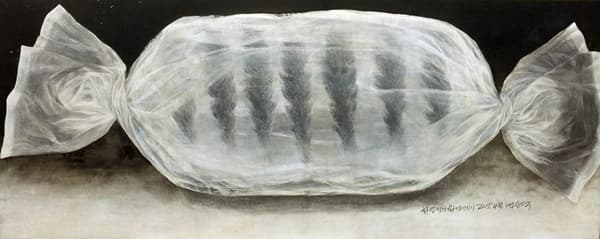 화엽씨의 화이트데이, pencil on Oriental paper, 162cm× 65cm, 2015