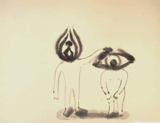 위로 なぐさめ, 和紙に墨, 51×66㎝, 2017