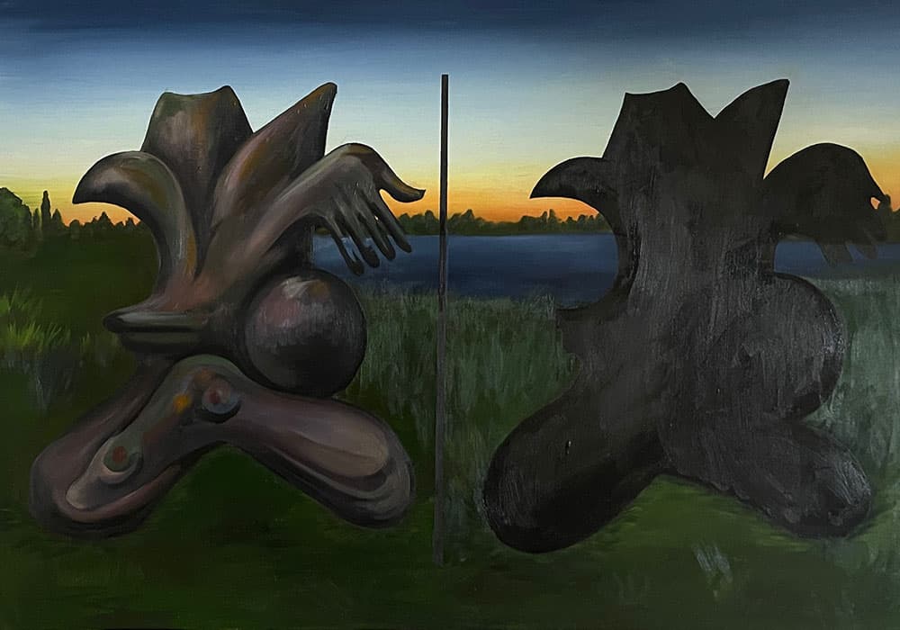 조한솔, 흐름의 내면 – 산, 2023 Oil on canvas, 46 x 39 cm