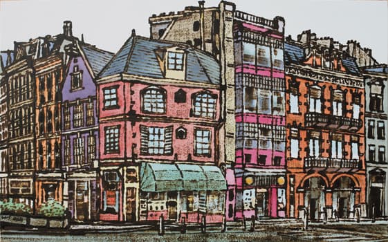 Amsterdam Oil_Watercolor on Canvas 80.3X130.3cm 2015