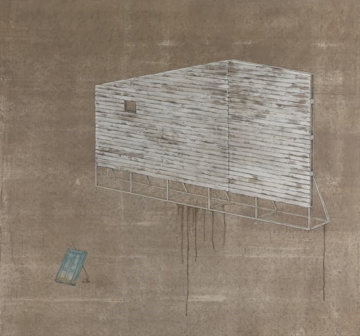 서은애, 거짓의 문 123.7 x 114.3cm 종이에 채색 2019