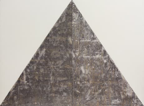 찰나의 경계, 장지에 먹, 금분, 138×102cm, 2016