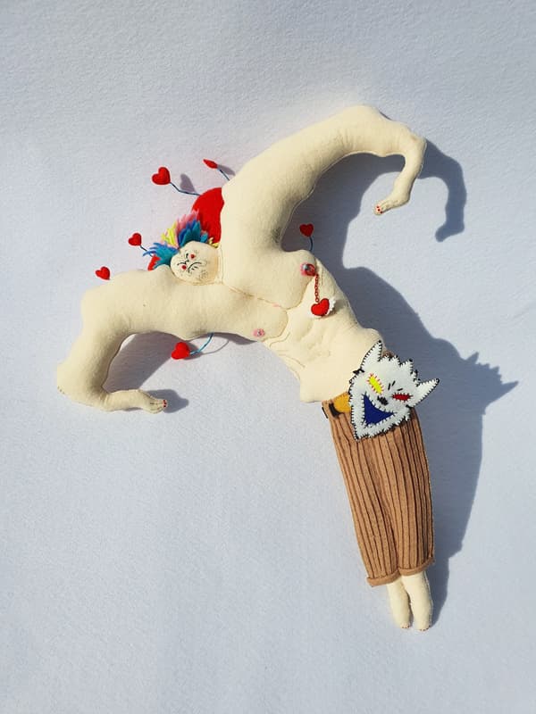 유재윤, 우락부랄이, 400x300mm, mixed media, 2020