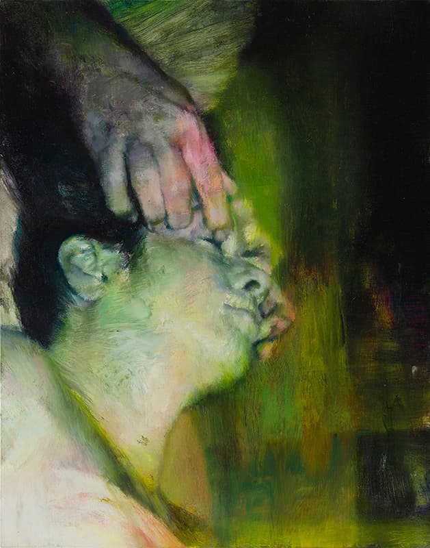 Justin Mortimer, Untitled (Head 1)_oil on panel_28x35.5cm_2020