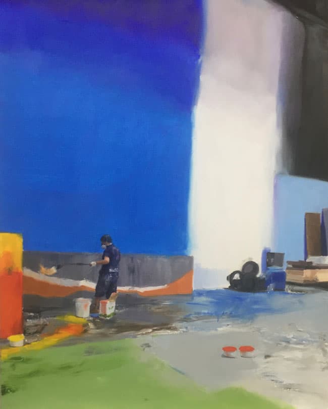 박경진, 파란불꽃_캔버스에 유채_91x72.5cm_2018