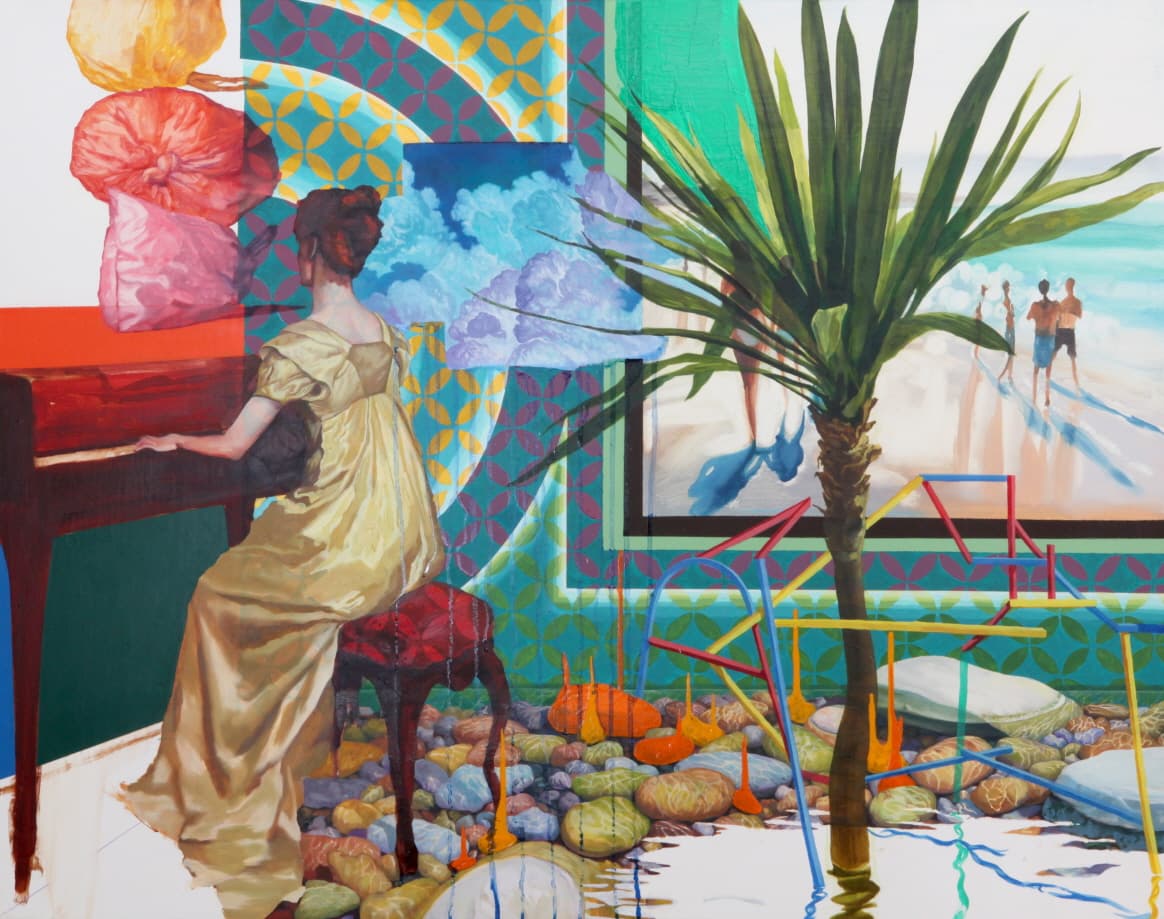 김상균, 의도적 주의력 결핍 #2-2 _oil, acrylic on canvas_91x117cm_2020