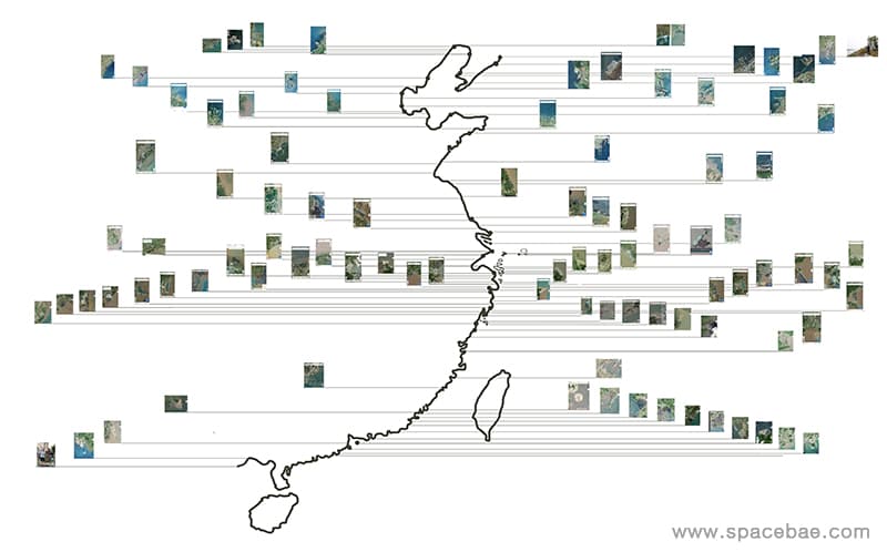 Du zi,  Incomplete sampling map of China coastline