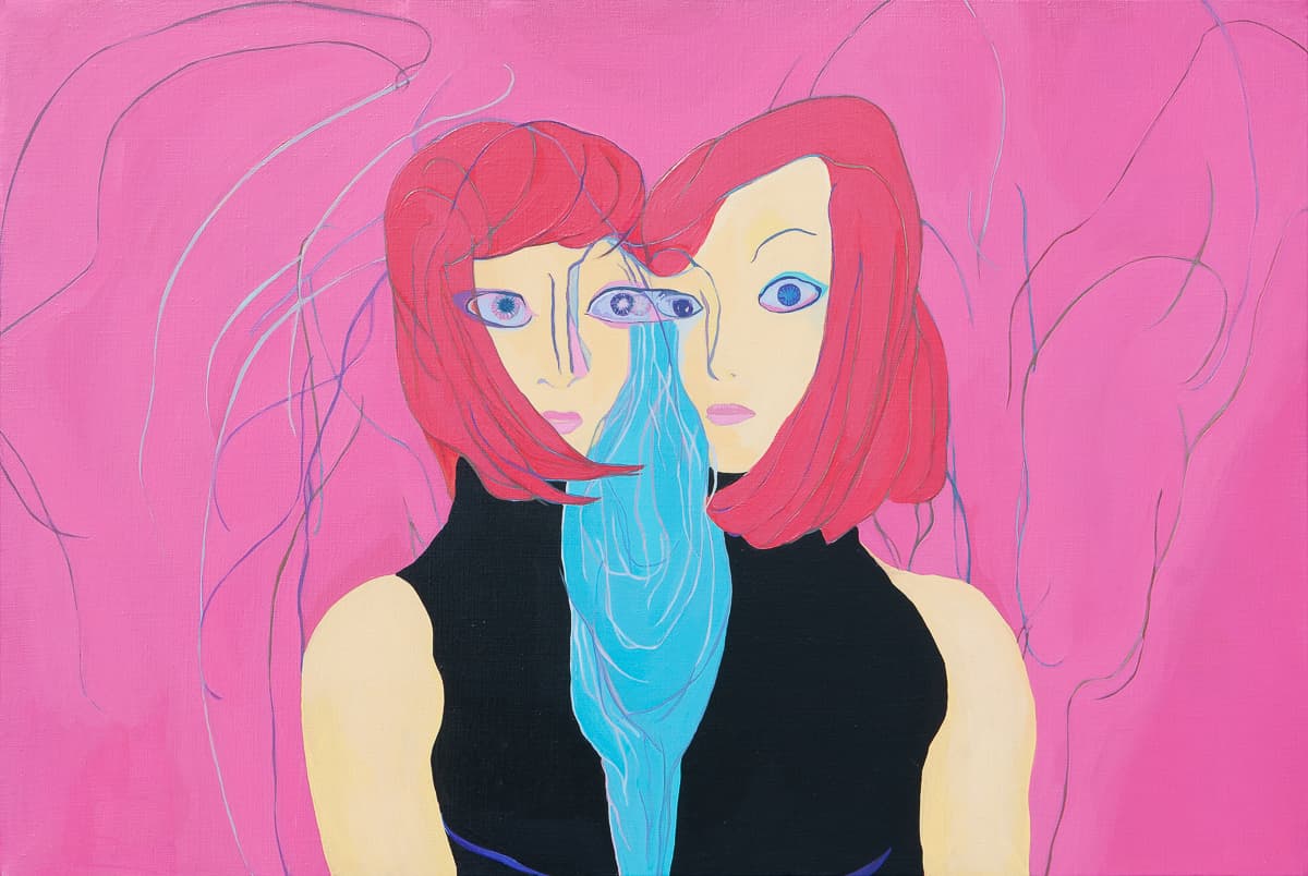 방정아, 샴 쌍둥이, 60*90cm, 캔버스에 아크릴, 2012