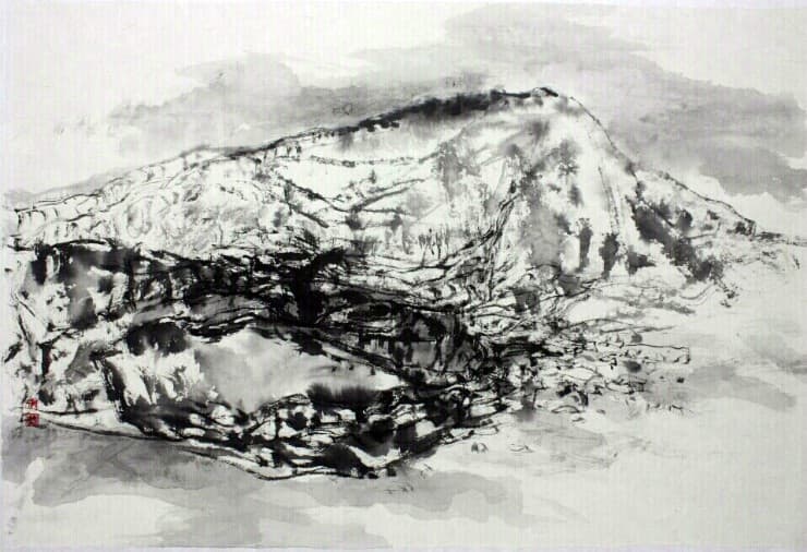 <바라보기-쉼 1> 45×70㎝, 종이에 수묵, 2015