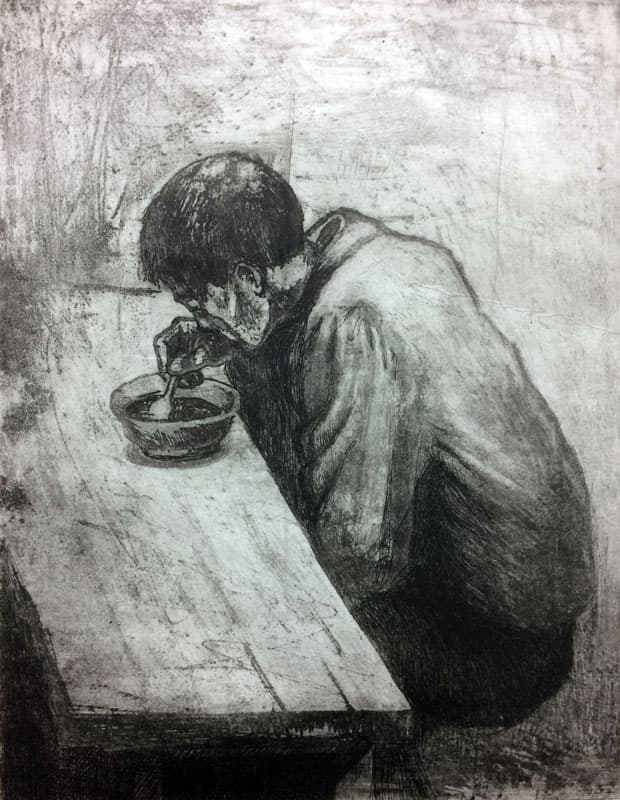 고길천_식사_소프트 그라운드 에칭_19.5 × 24 cm_1994