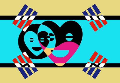 강영민, 상호침투-태심공기Mutant Penetration-Great Heart Together Flag,Acrylic on canvas,73X50cm,2013