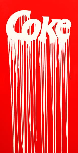 ZEVS, Liquidated Logos Series, 126.5x62.2cm, mixed media on canvas, 2008