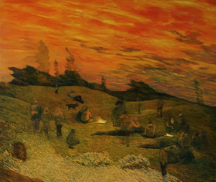 강철규 The-orange-hill Oil on canvas 130.3 x 193.9cm 2017