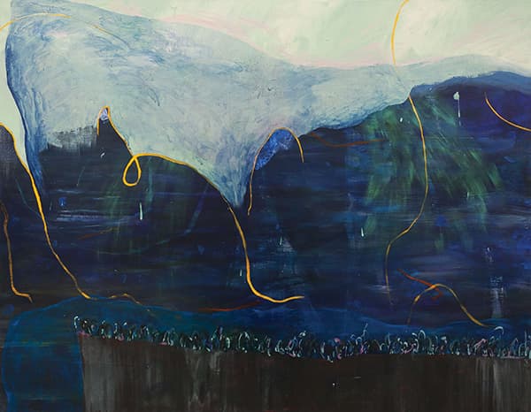 최희은, 고요 속에서 파티, 116.8 x 91 cm, 캔버스에 아크릴, 2018