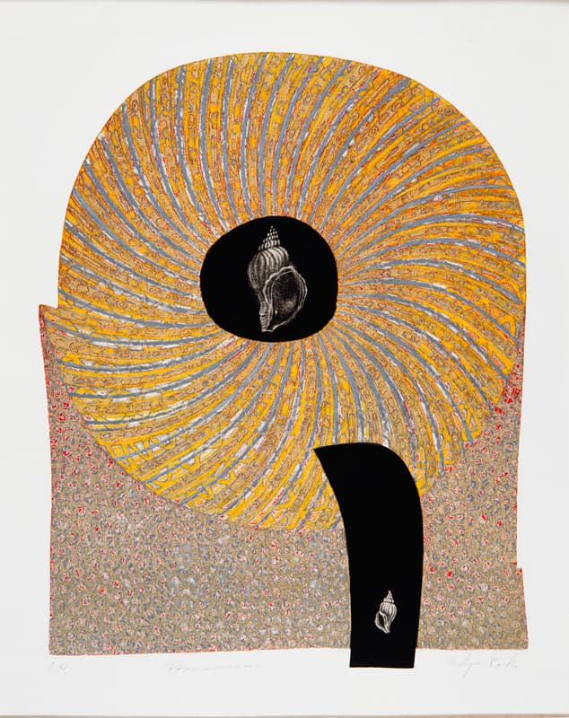 박래현, 작품, 1972, 메조틴트, 엠보싱, 50×41cm, 국립현대미술관 소장