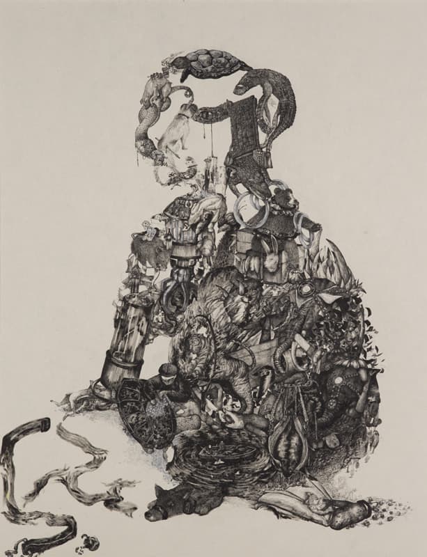 권민아_상처의 초상(A Portrait of Wound)_Pen on Paper_116.8x91.0cm_2017