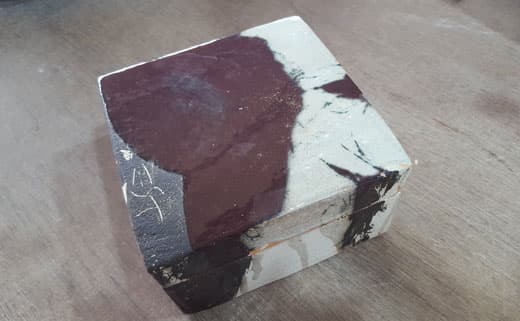김대훈, 무제 3 , 분청토판성평 1240 환원소성, 18x18x12cm, 2018