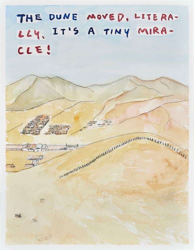 City is My Garden (Ventanilla Episode), watercolor, pencil, gouache on paper, 41x31.8cm, 2022