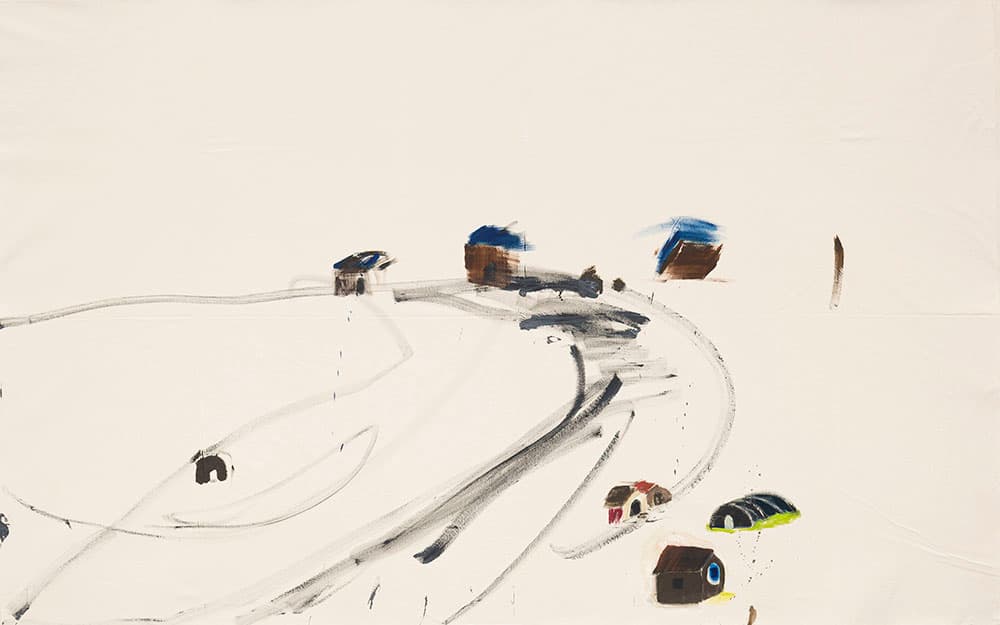 유현경_Kolonie Frieden Neuer Weg 1, Berlin 1_190×300cm_oil on cotton_2021