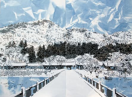 이호욱_설교(雪橋)_장지에 수묵분색_192×260cm_2018