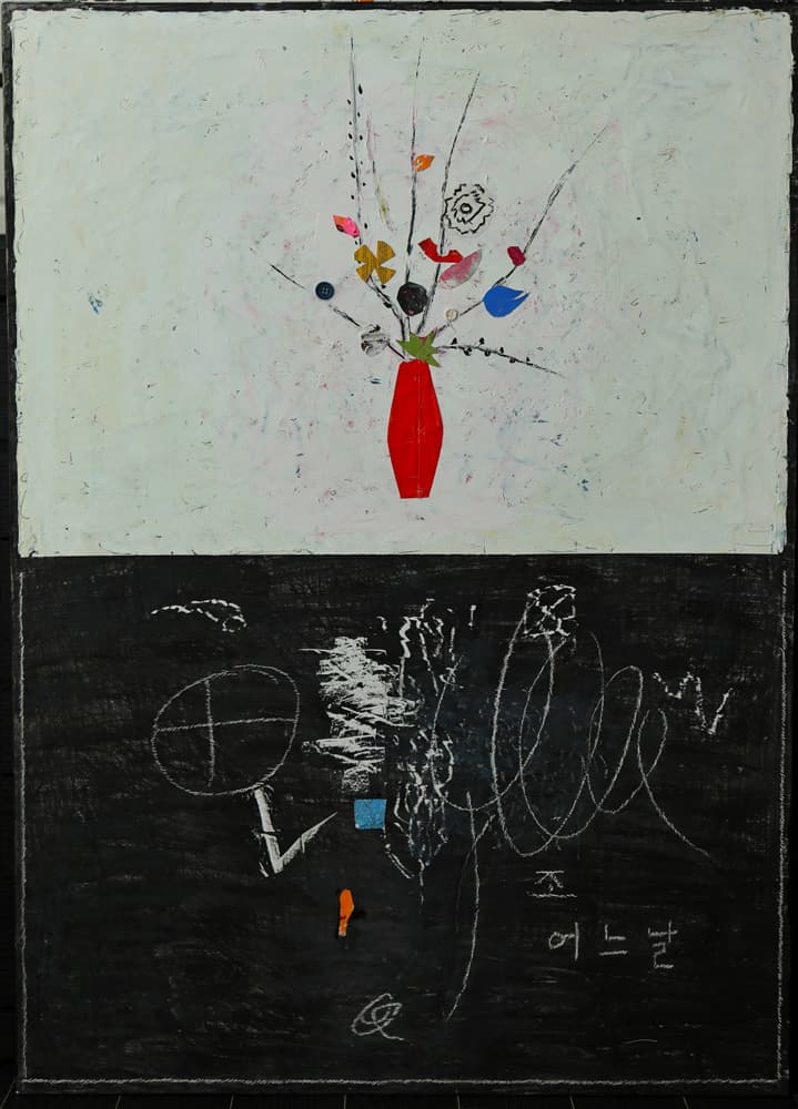 오세열, Untitled, mixed media, 91x65cm,2020