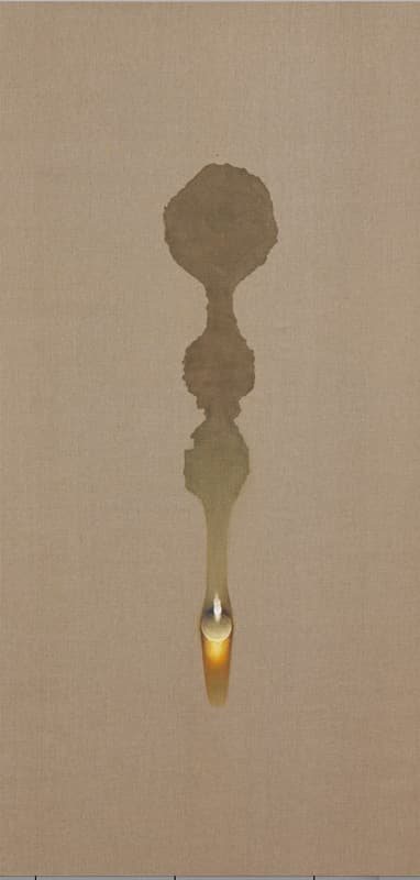 김창열, 회귀, 2014, Acrylic, oil on canvas, 195x95cm