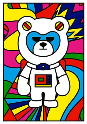 Steven Wilson, Cosmic Krunk, 2018, Screen Print, 100x70cm