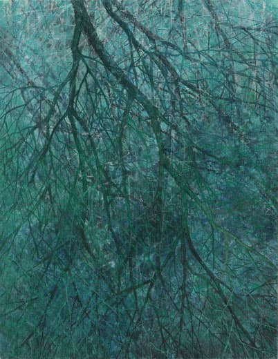 김은진, 뒤집힌 시간 , 한지에 채색 , 53X41cm , 2017