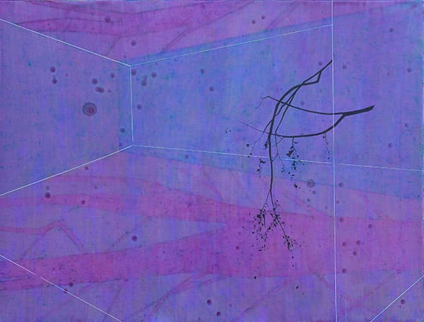 김미정, Ohne Titel, Acryl, Tusche, auf Leinwand, 125x165cm, 2018