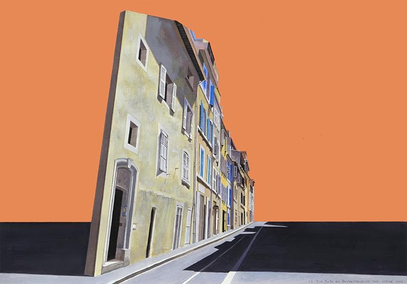 22 rue Puits du Denier, Marseille, 70x100cm, Acrylic on Fabriano, 2015