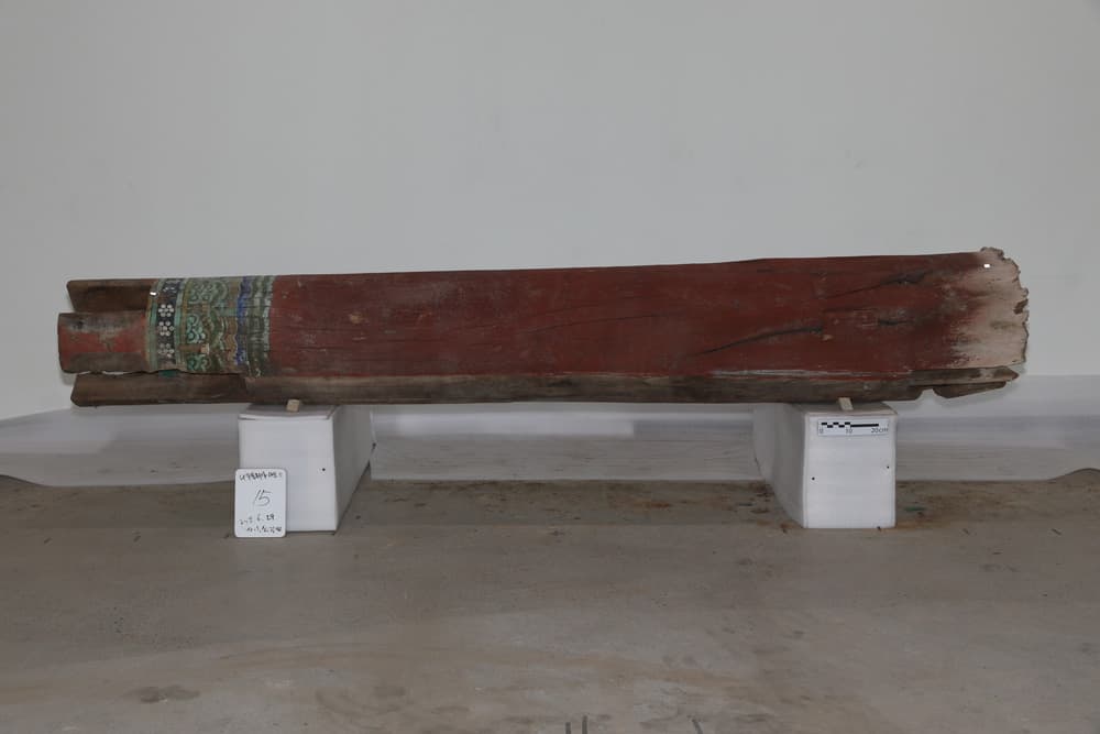 보물 제1310호 나주 불회사 대웅전, 기둥 (1799년 추정), 목부재, 56.5 × 344cm, 전통건축수리기술진흥재단 소장
