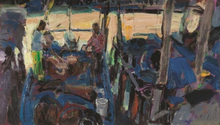 박성완, Penang Fishing Boat 114x65cm oil on canvas 2017