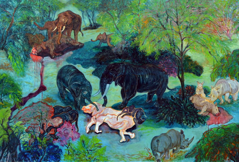 파랑-마지막 인사_oil on canvas_194 x 130 cm__ 2020