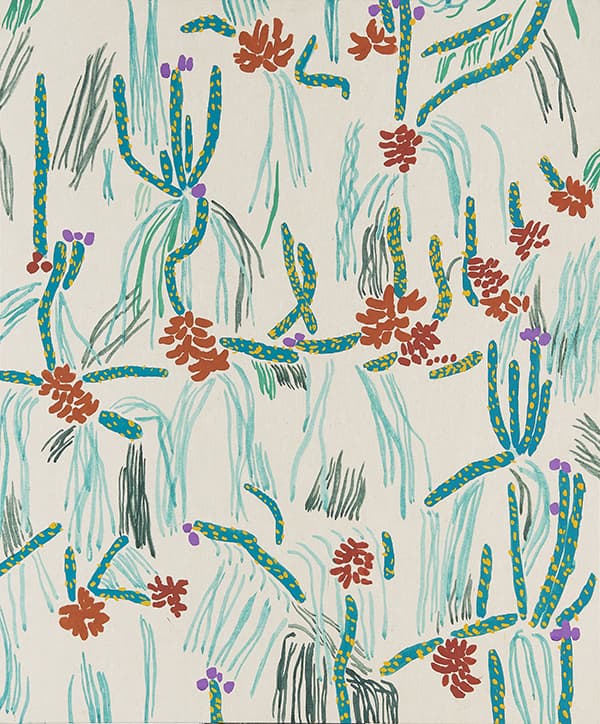 김옥정, tree dance_2, 72cm×60cm, 장지에 채색, 2018