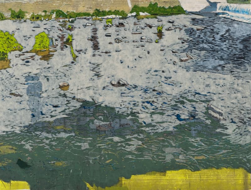 권세진_강 (The river)_183.0 x 138.5cm_gouache on paper_2016
