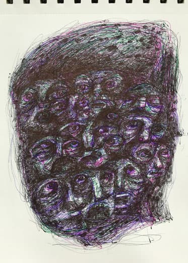 6. Great Silence , 종이에 펜 , 23cm✕28cm , 2016