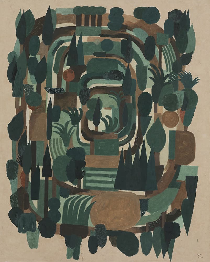 김현수_시골길_장지에 채색_162.2×130.3cm_2021