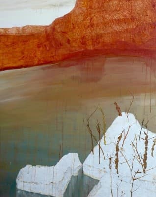 유추의 강, 116.6x90.7 cm, 캔버스 위에 아크릴, 2017
