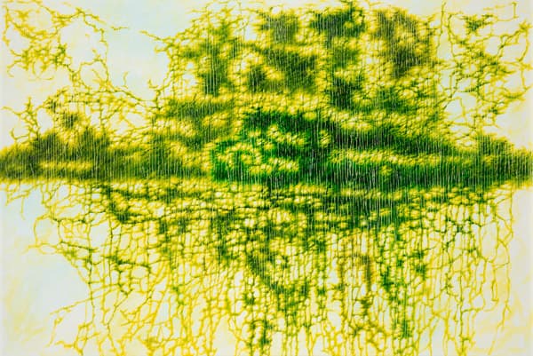 김경미, 1.4m2 in GotÔt, Acrylic on canvas, Transparent medium on acrylic panel (double layered), 136×94cm, 2017
