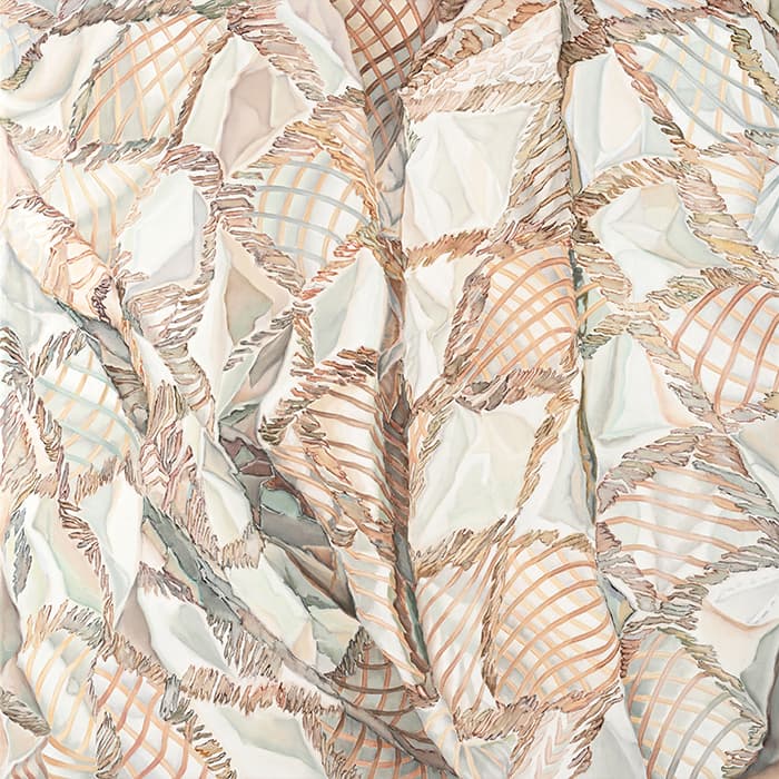 구나, 브라운그레이블루천 BrownGrayBlueFabric, 2019, Oil on Canvas, 137 x 146 cm